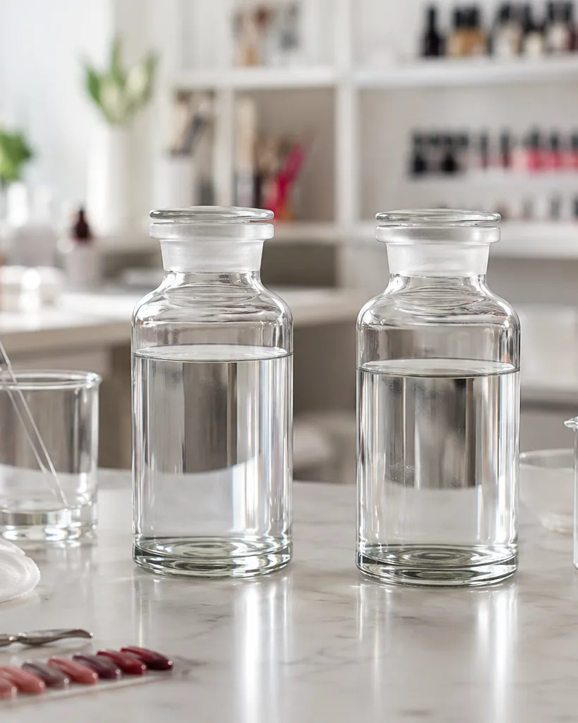 Detail view of ethyl acetate and butyl acetate: the two solvents that do the work