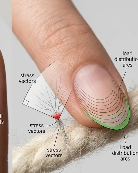 Close-up illustrating nail anatomy that decides which shapes survive