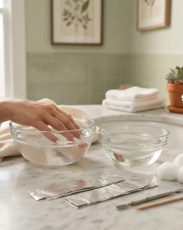 Detail view of the Bowl-Soak Method and Its Warm-Water Variant